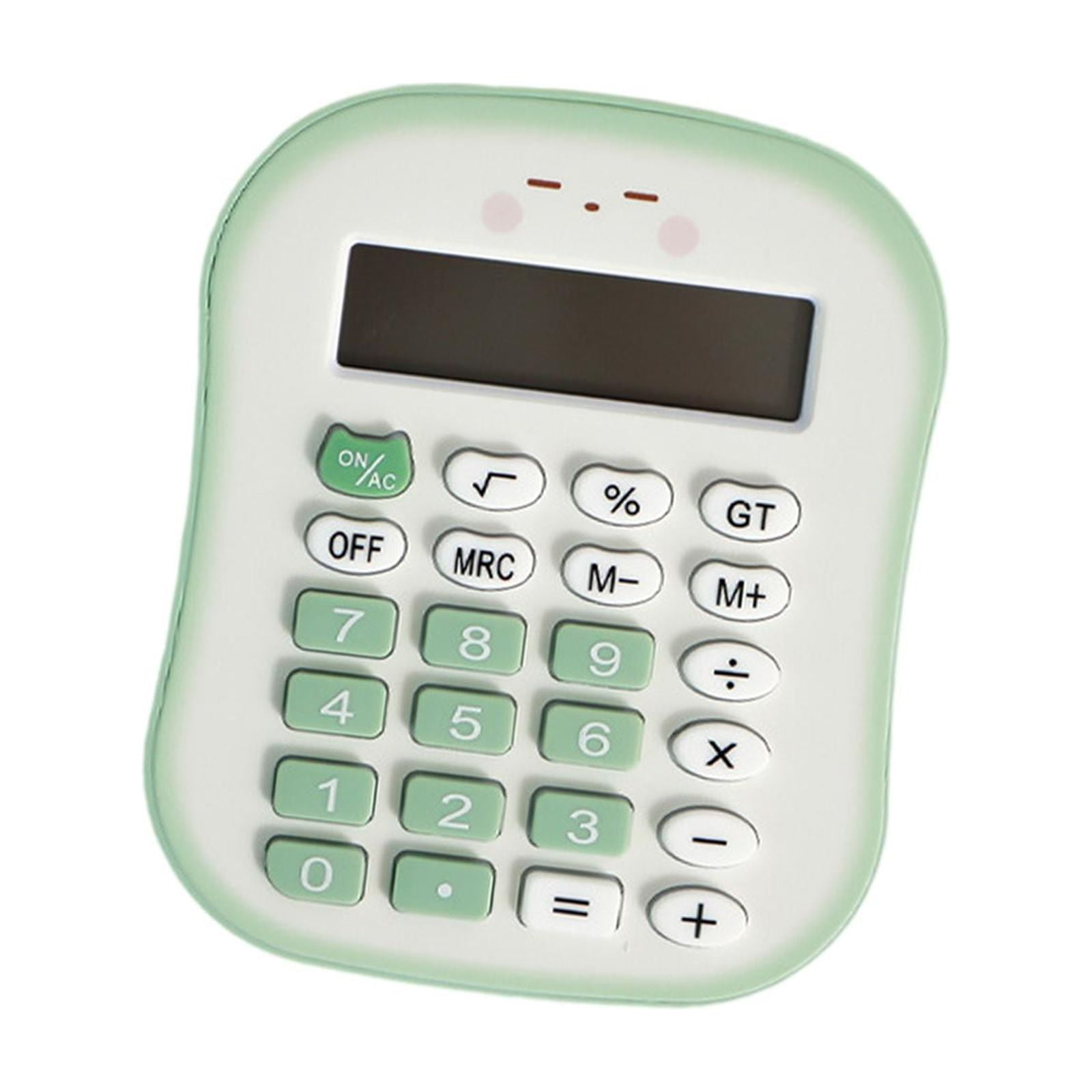 Magideal - Calculadora Pequeña Portátil De Bolsillo Básica Con Pantalla De 12 Dígitos Y Teclas Grandes De Silicona Silenciosas Adecuada Para Estudiantes Oficina Verde