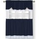 thumbnail image 1 of Set de cortinas para ventana ACHIM Darcy con filtro de luz azul marino y blanco, 1 of 6