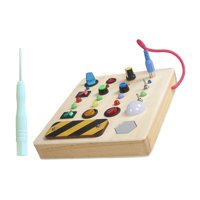 Bothyi - Tablero Sensorial De Madera Led Con Botones Avión De Juguete Para Niños Pequeños Niños Niños Niñas