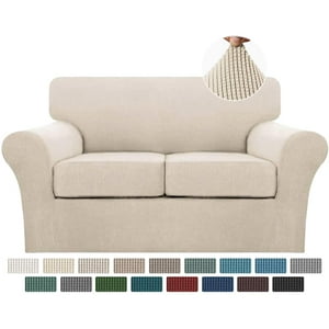 Turquoize - Fundas De Sofá Turquesa De 3 Piezas Para 2 Cojines Couch Biscotti