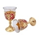 thumbnail image 4 of 2 Piezas Copa De Vinos Vintage Mini Copa Mini Comunión Para Bar Viaje Boda Rojo Y Oro, 4 of 5