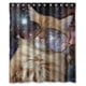 thumbnail image 1 of Cortina de ducha con diseño de galaxia, nebulosa y gato, con ganchos, tamaño 60 x 72 pulgadas, 1 of 3