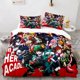 thumbnail image 1 of New My Hero Academy Bedding Set Characters Duvet Cover Set Quilt Bed Set Size Boys Home Textile Bed Sheets, 1 of 5