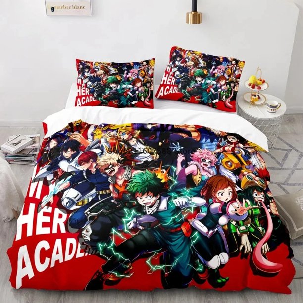 New My Hero Academy Bedding Set Characters Duvet Cover Set Quilt Bed Set Size Boys Home Textile Bed Sheets