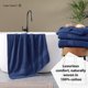 thumbnail image 4 of Juego de toallas de baño LANE LINEN, 100% algodón, 35 x 66 cm, 2 unidades, color azul marino, 4 of 9
