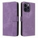 thumbnail image 1 of Funda Billetera para iPhone 15 Pro con Soporte - Cartera de Cuero con Ranuras Morado, 1 of 5