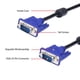 thumbnail image 2 of Cable de vídeo VGA macho a macho HD15 (paquete de 3) para TV, ordenador y monitor con conector azul, 2 of 8