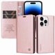 thumbnail image 5 of Funda Billetera de Cuero para iPhone 15 Pro con Tarjetero y Soporte - Tapa Magnética Rosa, 5 of 6