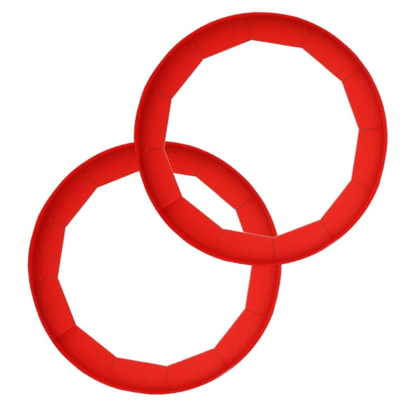 Antena Pie Crust Shield de silicona ajustable de 20 a 29 cm, color rojo, 2 unidades