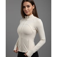 Flix Spa - Chaqueta Deportiva Mujer Ajustada Gym Fitness Entrenamiento Con Bolsillos