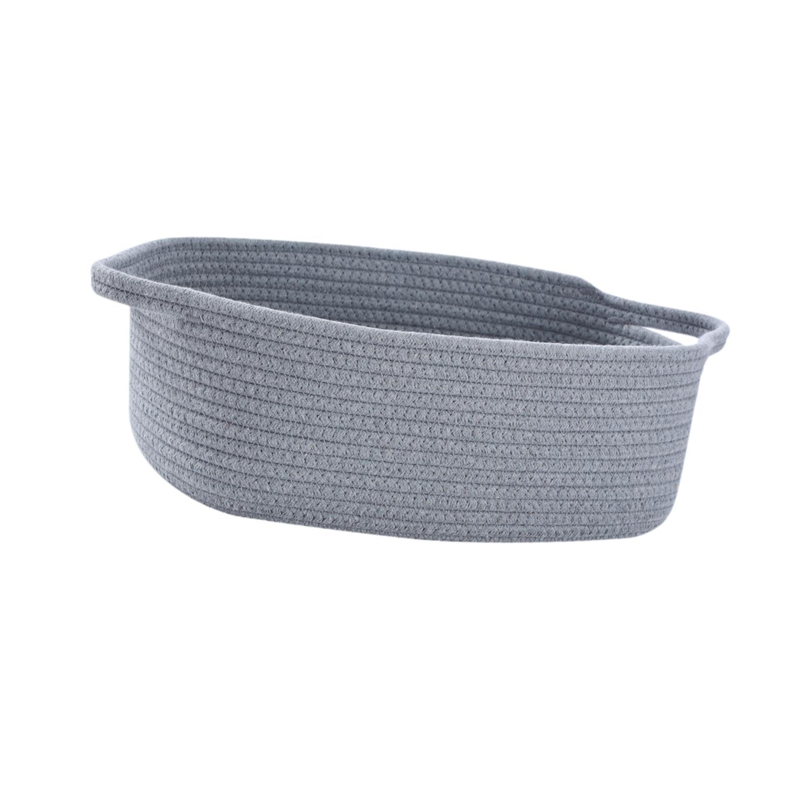 Magideal - Cesta De Cuerda De Algodón, Cesta De Estante, Cesta Decorativa, Cesta De Almacenamiento Para Bebé, Perro, Juguetes, Kits De Costura, Cosméticos, Dormi Gris