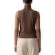thumbnail image 3 of INSPIRE CHIC Chaleco de Suéter para Mujer Cuello Alto Sin Mangas Suave Chic Sólido en Capas Dobladillo Acanalado Jersey de Punto Top de Tanque Grande Marrón, 3 of 6