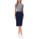 thumbnail image 2 of INSPIRE CHIC Falda de Mezclilla para Mujeres Regreso a Clases Cintura Alta con Abertura Bolsillos Traseros Falda Lápiz a la Rodilla XS Denim Azul Crudo, 2 of 6