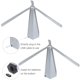 thumbnail image 3 of Ventiladores para mesas PIAOPIAONIU, 3 unidades, ventilador portátil con forma de mosca para comida, 3 of 3