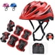 thumbnail image 1 of Set de casco y protecciones para niños ZALOHEX ajustable rojo y negro, 1 of 8