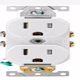 thumbnail image 2 of Outlet Leviton 15A 125V dúplex blanco 5-15R resistente a manipulaciones, 2 of 2