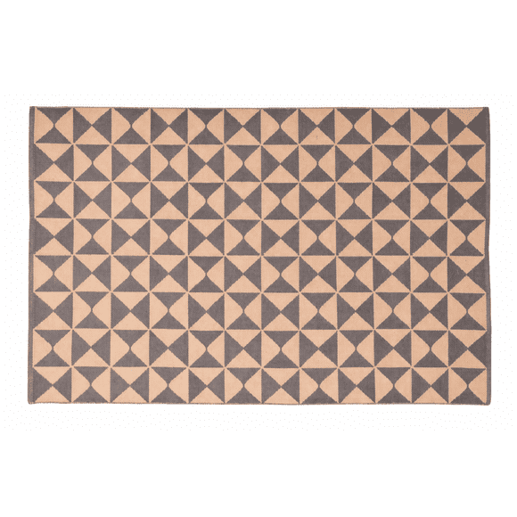 Alfombra sintetica Deco PET New Collection Gris/Naranjo Diseño Moderno Lavable Indoor/Outdoor1,2x1,8 mts