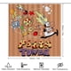 thumbnail image 2 of Torre de pizza-theme 4-Piece Shower Curtain Set with Rugs, Waterproof Bathroom Decor Set Includes Bath Mat, U-Shaped Rug, Toilet Lid Cover and Curtain with Hooks, 2 of 6
