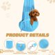thumbnail image 3 of Uxcell Transportador de Perro en Bandolera para Perros y Gatos Pequeños de Hasta 16.5 Libras, Malla Transpirable con Bolsillo, Bolsa de Hombro Cruzada para Mascotas, (Azul Claro, 1 Unidad), 3 of 6