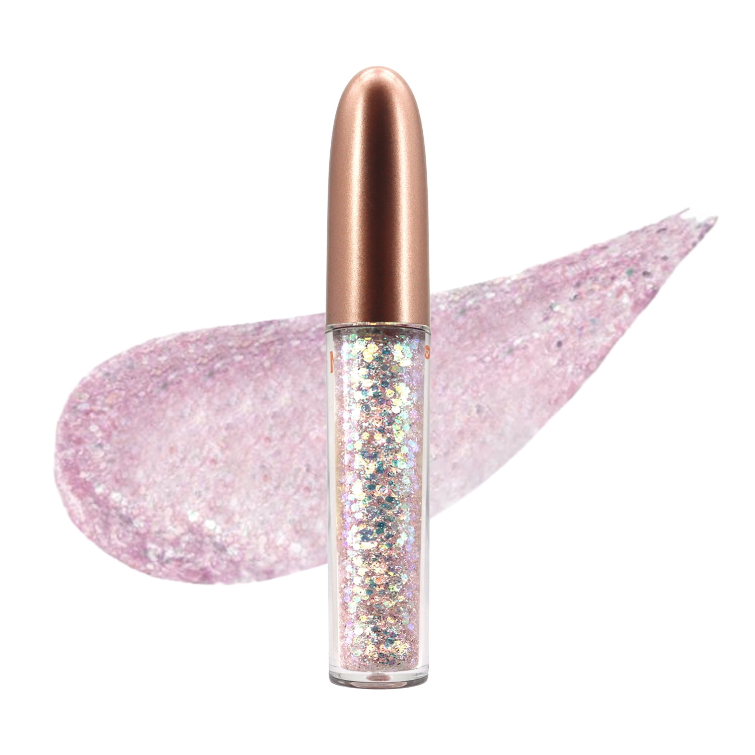 Newkylie - Delineador Ojos Glitter Liquido Escarchado Rosa Traslúcido
