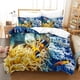 thumbnail image 1 of Funda nórdica de plumón VOSILE Mundo Submarino, juego de ropa de cama de tres piezas, transpirable, cálida y fácil de cuidar, con cierre de cremallera. Funda nórdica adecuada para niños y ad, 1 of 3