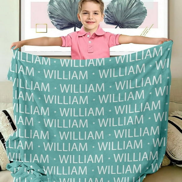 Patrón personalizado con nombre - Regalo para nieto - Manta personalizada