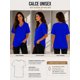 thumbnail image 3 of Polera Cuello V 100% Algodon Manga Corta Basicas Estampar Azul Rey M-l Lisa, 3 of 3