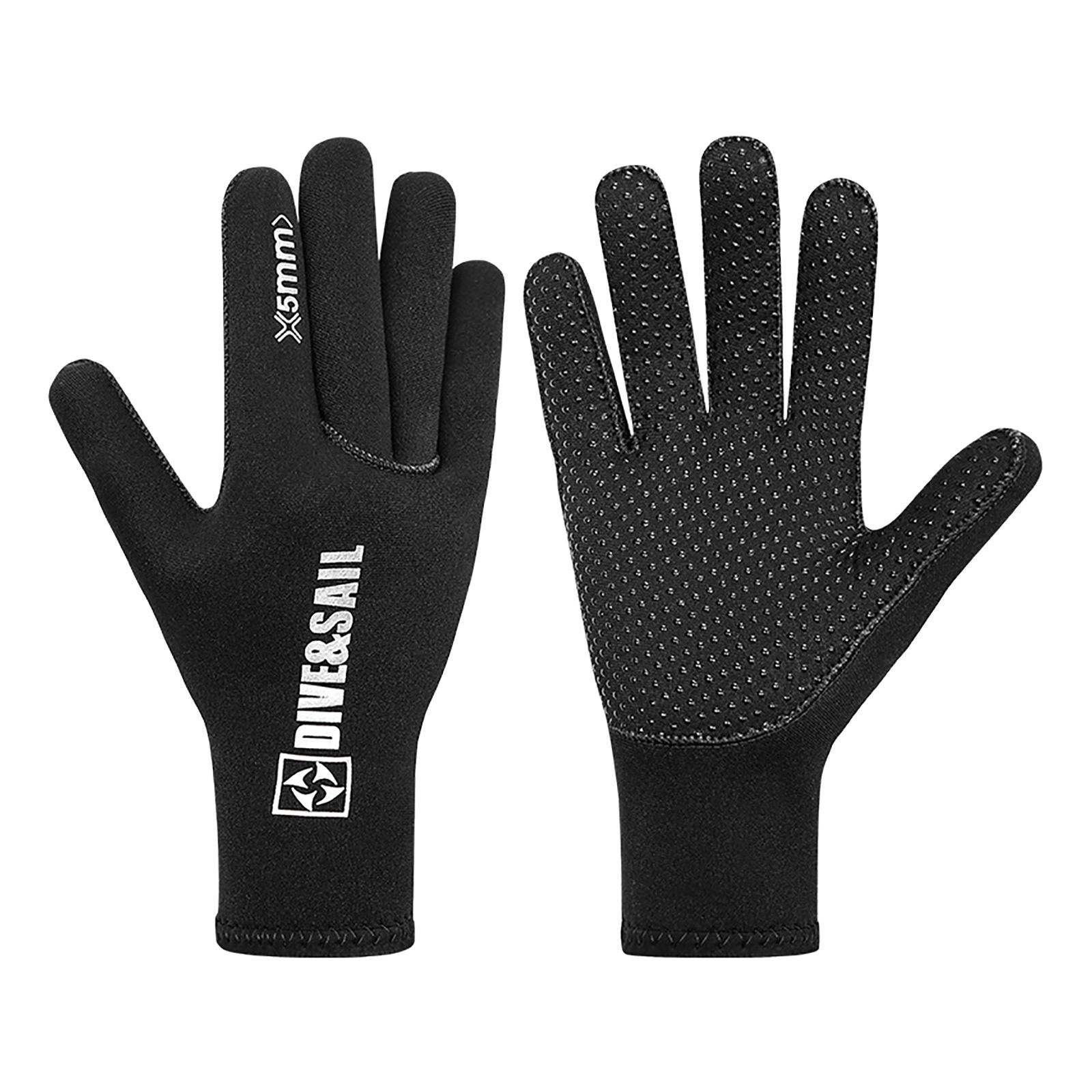 Magideal - Guantes De Neopreno Para Buceo, Guantes De Surf De 5 Mm Para Hombres Y Mujeres, Guantes De Agua De Buceo Flexibles Antideslizantes Térmicos Para Pesca S