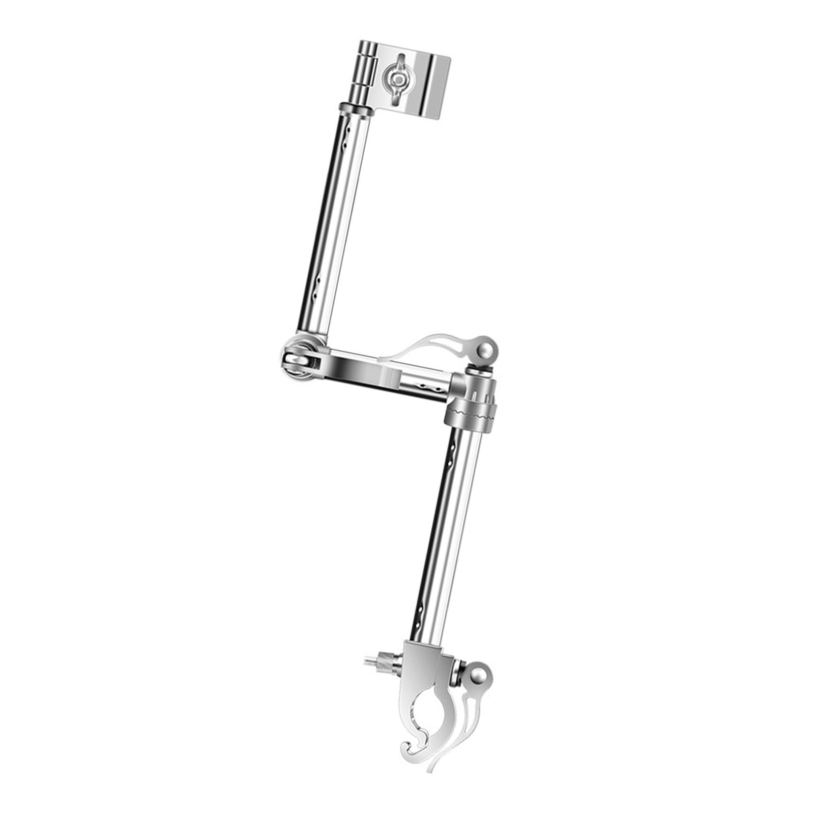 Magideal - Soporte Para Paraguas De Bicicleta, Soporte Para Manillar, Marco De Montaje Universal, Soporte De Abrazadera Estable Y Ajustable Para Bicicletas De Ca 3 Secciones