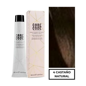 Care Code - Tintura Profesional Permanente 100 Ml Castaño Natural 4 + Oxigen 150 Ml 20 Vol
