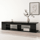 thumbnail image 3 of Mueble de TV Moderno Negro con Luces LED y Compartimentos, 3 of 7