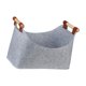 thumbnail image 1 of Bolsa De Fieltro Con Mango De Madera Bolsa De Asas Para Troncos De Barbacoa Engrosada Para Acampar 40 Cm X 22 Cm X 27 Cm Gris, 1 of 5