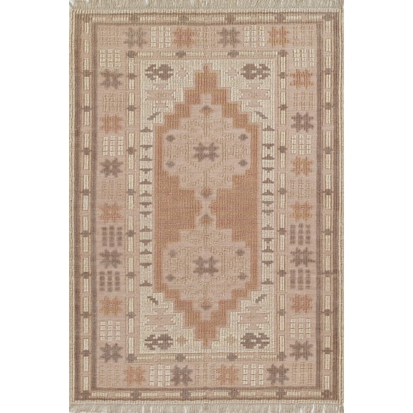 Alfombra Momeni Bristol BRS-8 Blush de lana/algodón tejida a mano 0.6 cm