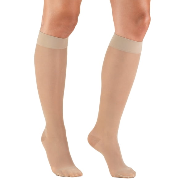 Medias de compresión Truform Sheer de 15 a 20 mm Hg hasta la rodilla