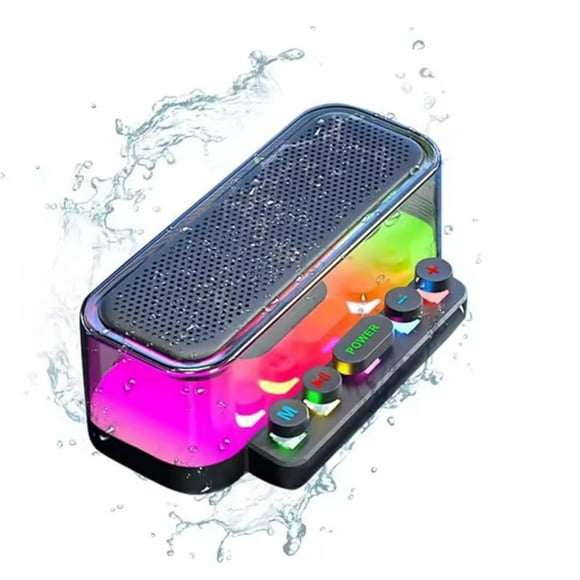Parlante Bluetooht RGB Portatil Recargable Diseño Piano negro