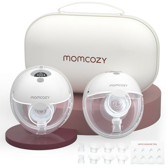 Momcozy M5 Extractor de Leche Eléctrico Portátil, Paquete de 2, Gris