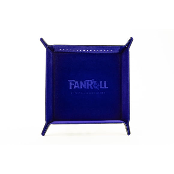 Bandeja para juegos de dados metálicos FanRoll Black Light con D20