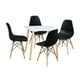 thumbnail image 1 of Comedor Mesa Eames Cuadrada Blanca + 4 Sillas Eames Negras, 1 of 8