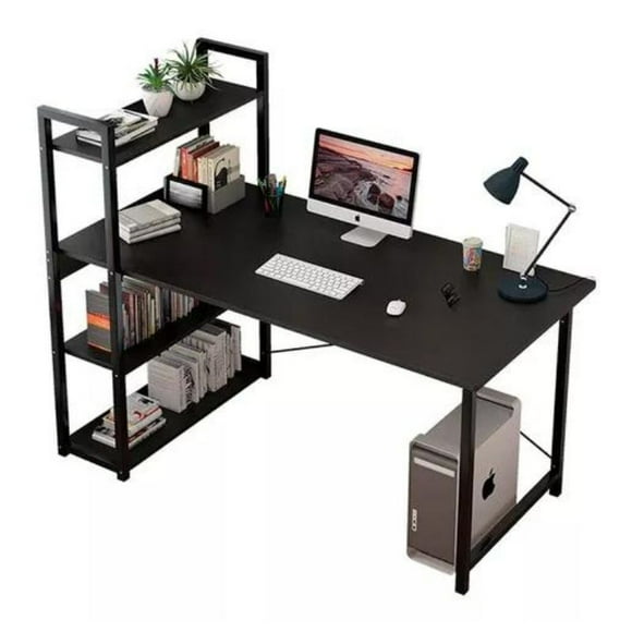 Escritorio Premium Resistente Pro Con 3 Estantes 120x55cm