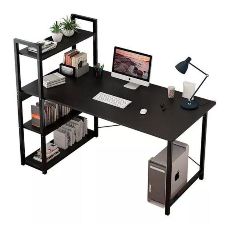 Leon Import - Escritorio Premium Resistente Pro Con 3 Estantes 120x55cm