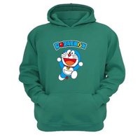 Genérico - Polerón Canguro Doraemon Verde Aguamarina Talla S Unisex