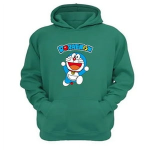 Genérico - Polerón Canguro Doraemon Verde Aguamarina Talla Xs Unisex