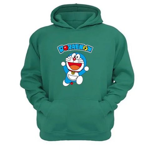 Genérico - Polerón Canguro Doraemon Verde Aguamarina Talla S Unisex