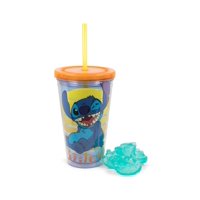 Vaso Para Bebidas Frías Disney Lilo & Stitch Carnival, 480 Ml, Con Pajita