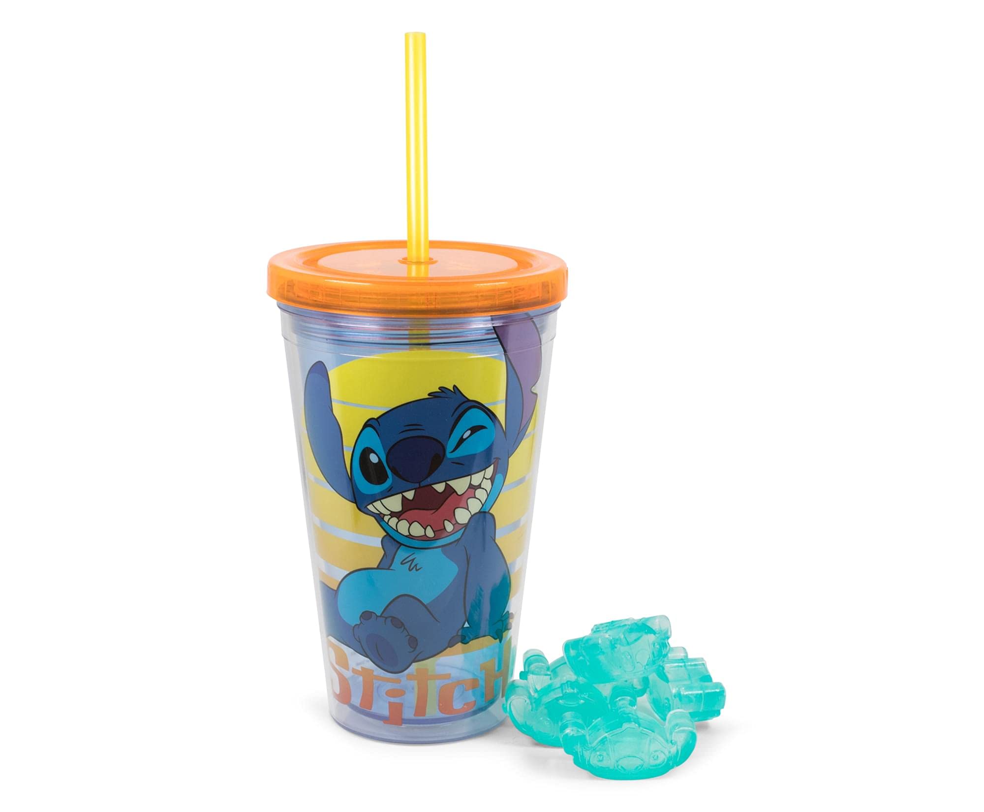 Vaso Para Bebidas Frías Disney Lilo & Stitch Carnival, 480 Ml, Con Pajita