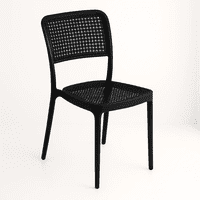 Klik Muebles - Silla De Restaurant O Terraza Comedor Hoffman Enrejada - Negra Completa
