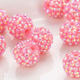 thumbnail image 2 of suxuMhao Cuentas de Resina Multicolor con Pedrería Al por Mayor Cuentas Redondas con Pavé 10mmx12mm Cuentas para Pulsera para Hacer Joyería Manualidades Cuentas de Bola de Discoteca 50 Piezas, 2 of 2