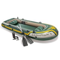 Intex - Bote Inflable Seahawk 4 Set Capacidad 480 Kg + Remos + Inflador