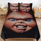 thumbnail image 1 of Chucky Duvet Cover Set 3 Piece Bedding Set Double Sided Printing Decorative Comforter Cover Set, 1 of 5