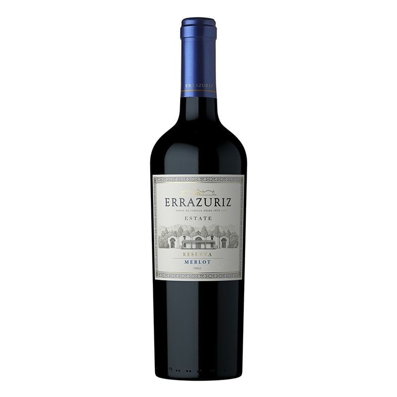 Vino Tinto Estate Merlot Reserva 14° Botella 750 cc Errazuriz